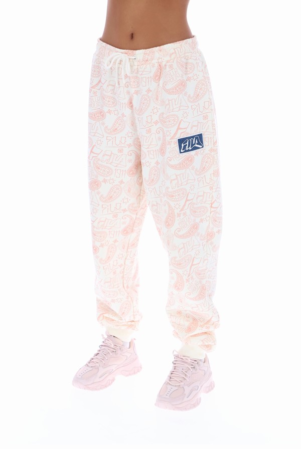 White / Pink Fila Dannielle Loose Women Co-ords | 9417IDZYQ