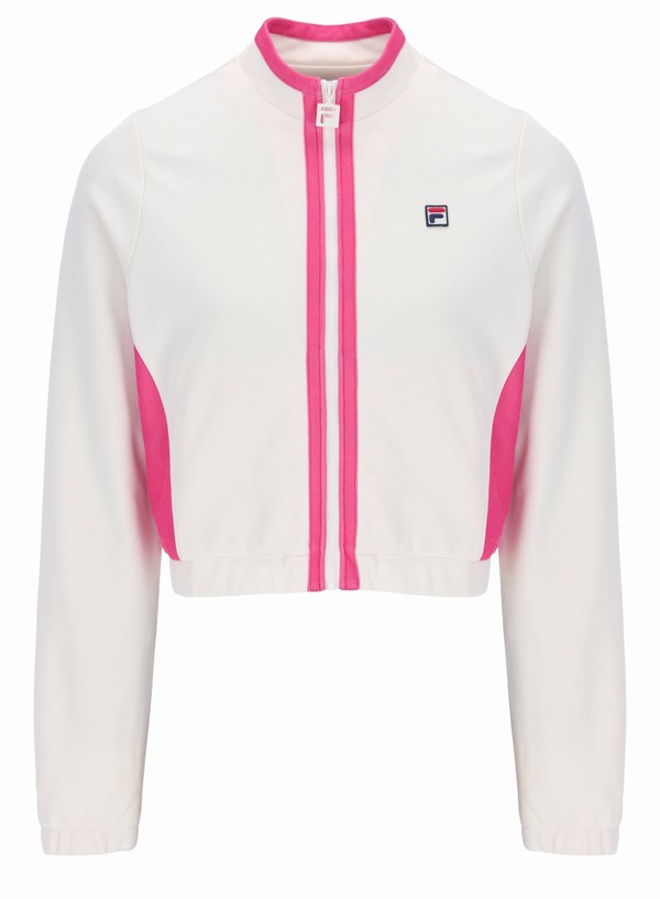 White / Pink Fila Grason Colour Block Women Co-ords | 5740FYZVB