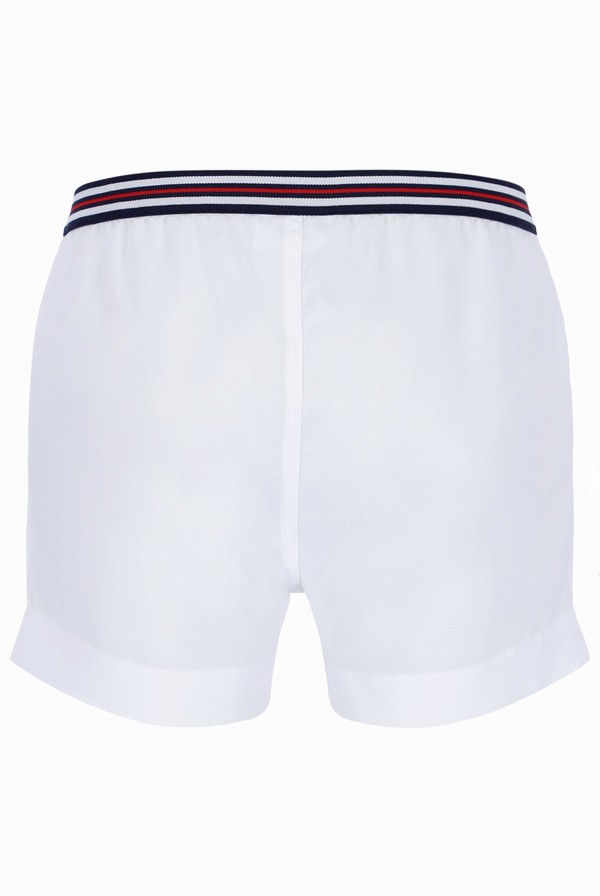 White / White / Navy Fila Hightide 4 Terry Pocket Men Shorts | 3920THGAL