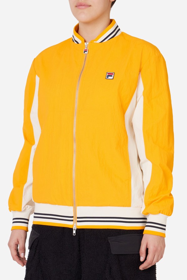 Yellow Fila Crinkled Settanta Men Jackets | 3785JEBYN