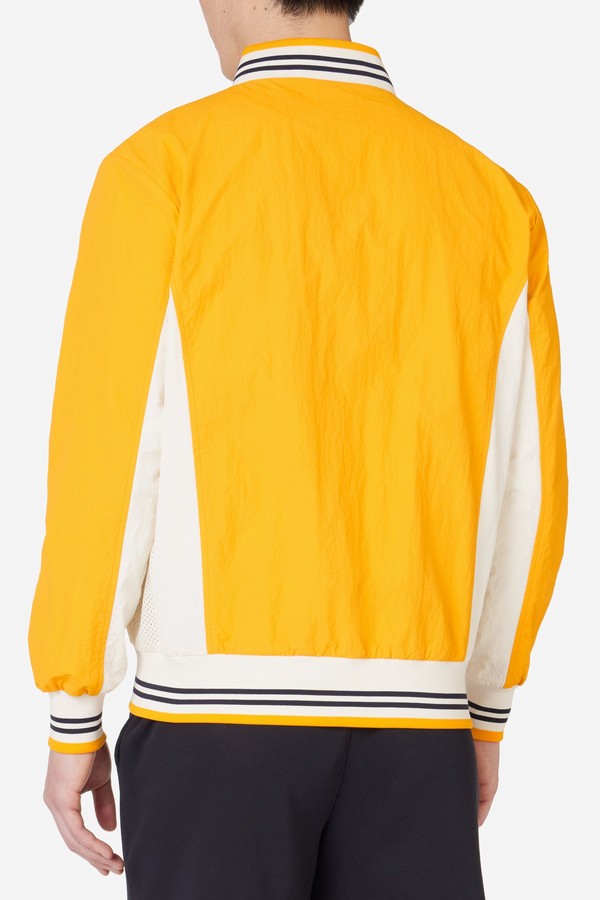 Yellow Fila Crinkled Settanta Men Jackets | 3785JEBYN