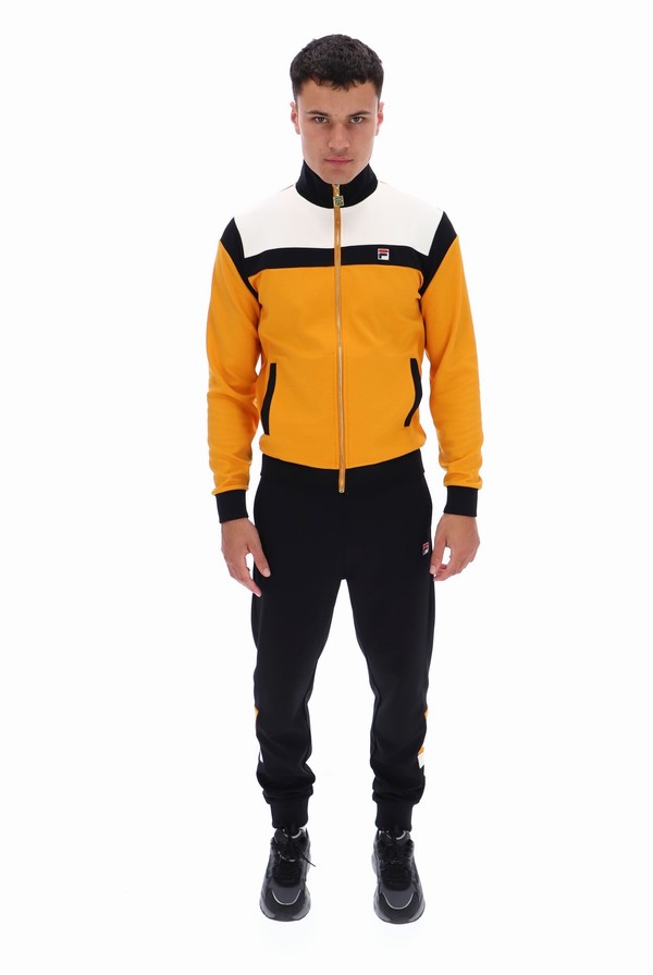 Yellow Fila Cruz Colour Blocked Archive Men Tracksuits | 5472VTLBX