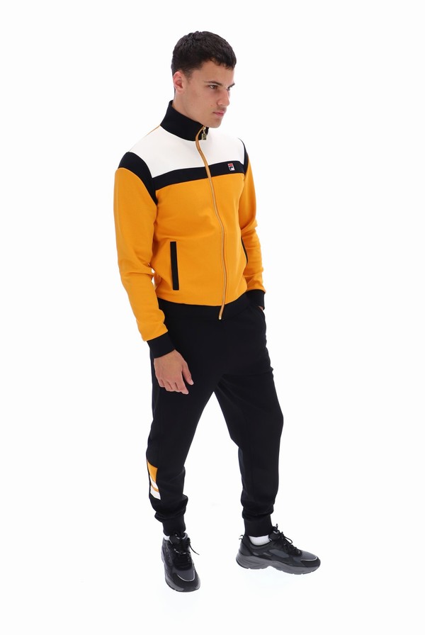 Yellow Fila Cruz Colour Blocked Archive Men Tracksuits | 5472VTLBX