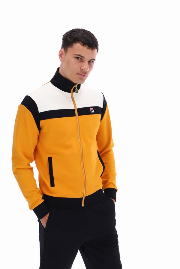 Yellow Fila Cruz Colour Blocked Archive Men Tracksuits | 5472VTLBX