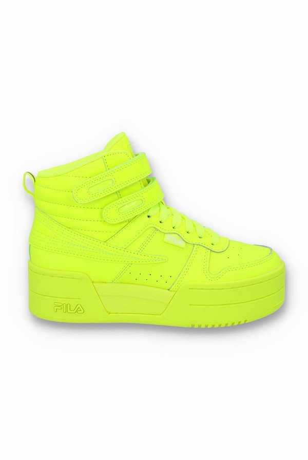 Yellow Fila F_14 Lifted Women Trainers | 8420REXCH