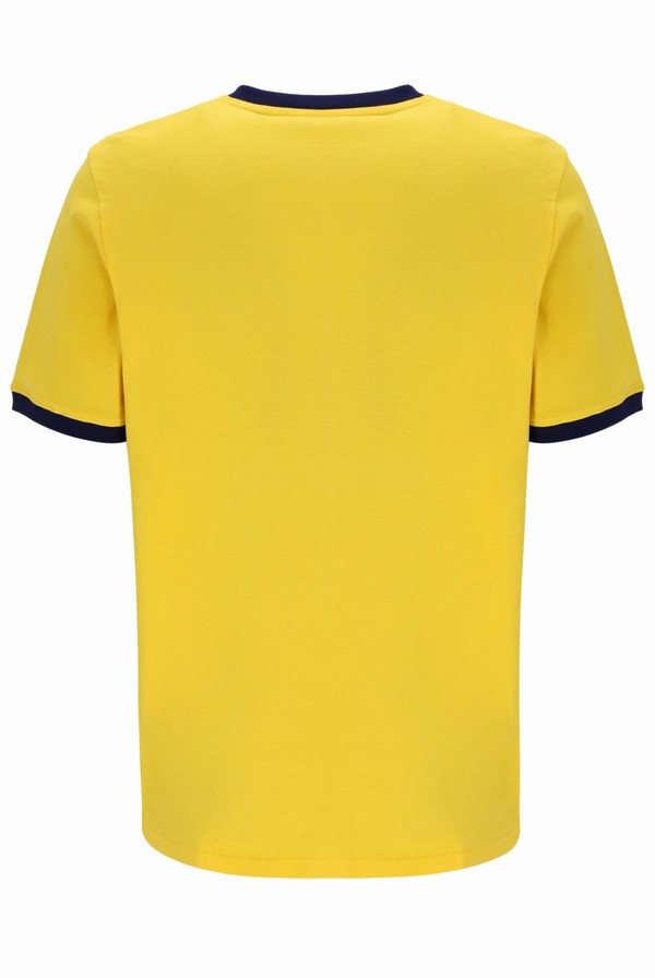 Yellow Fila Joey Jaquard Men T-shirts | 4317JULMQ