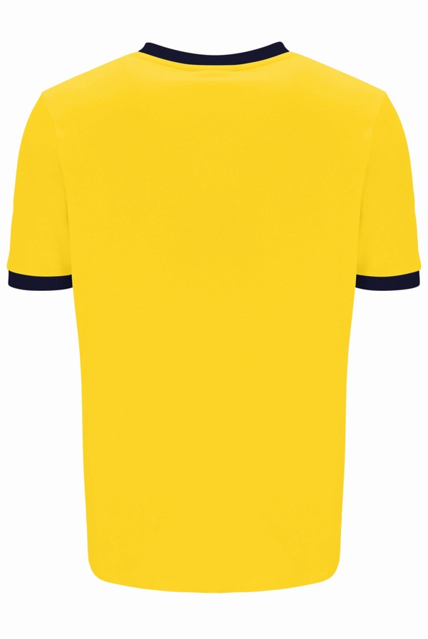 Yellow Fila Marconi Essential Ringer Men T-shirts | 6710KRENQ