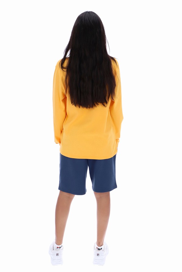 Yellow Fila Oakly Long Sleeve Men T-shirts | 2963PEWJU