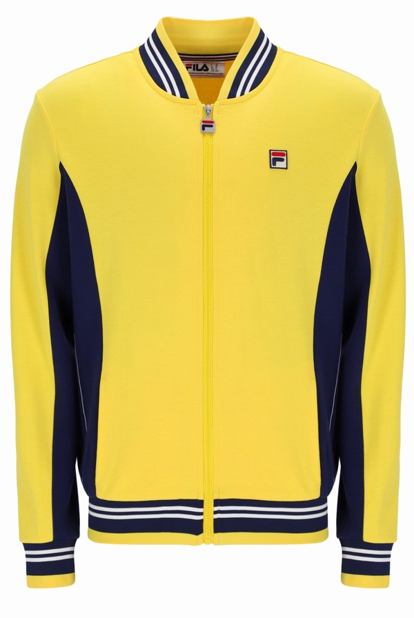 Yellow Fila Settanta Baseball Men Track Top | 0623SRAEH