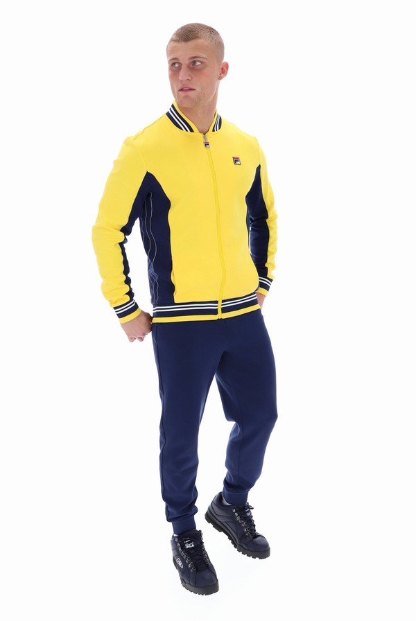 Yellow Fila Settanta Baseball Men Track Top | 0623SRAEH