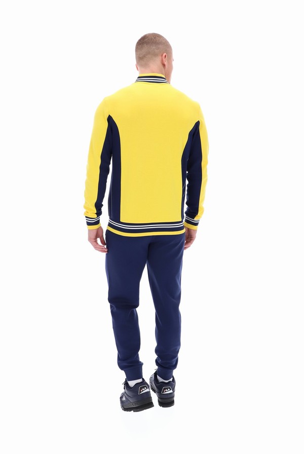 Yellow Fila Settanta Baseball Men Track Top | 0623SRAEH