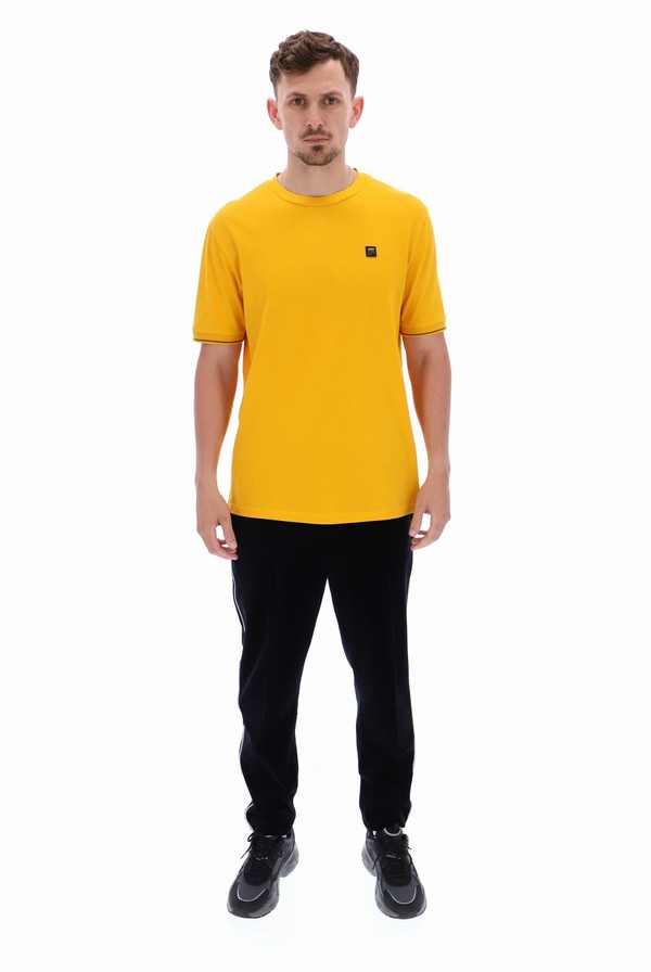 Yellow Fila Taddeo Men T-shirts | 4038MHPIX