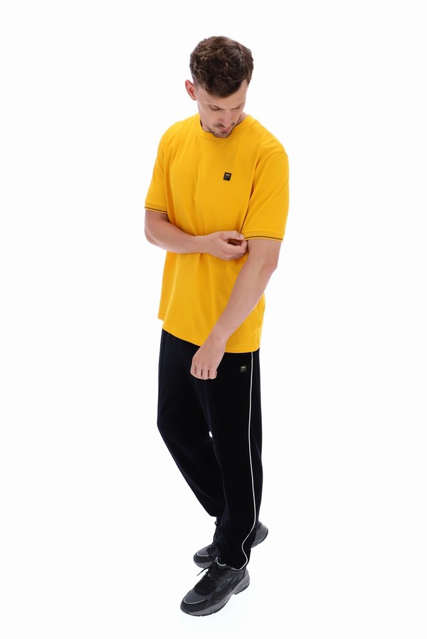 Yellow Fila Taddeo Men T-shirts | 4038MHPIX