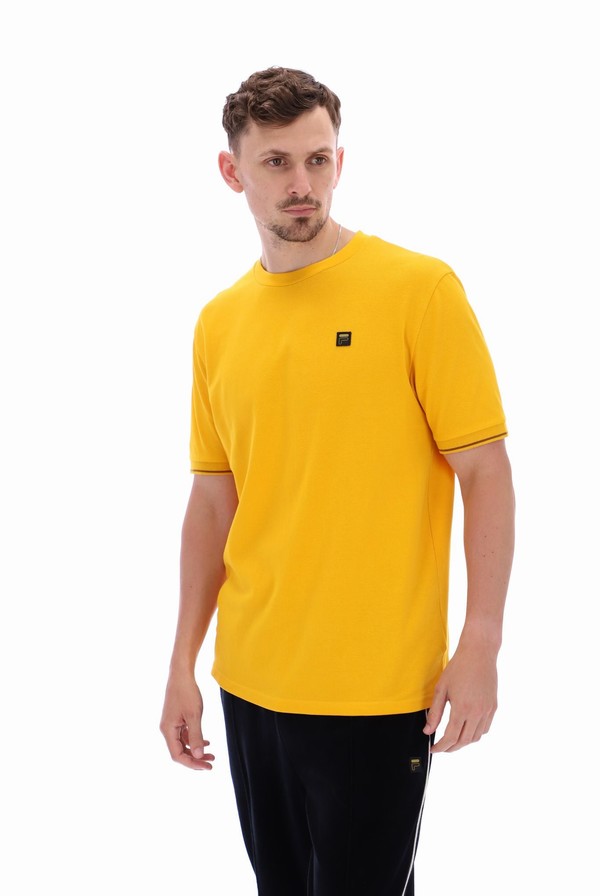 Yellow Fila Taddeo Men T-shirts | 4038MHPIX